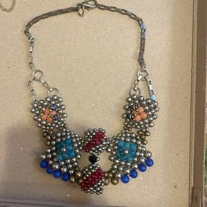 woven beaded collar necklace